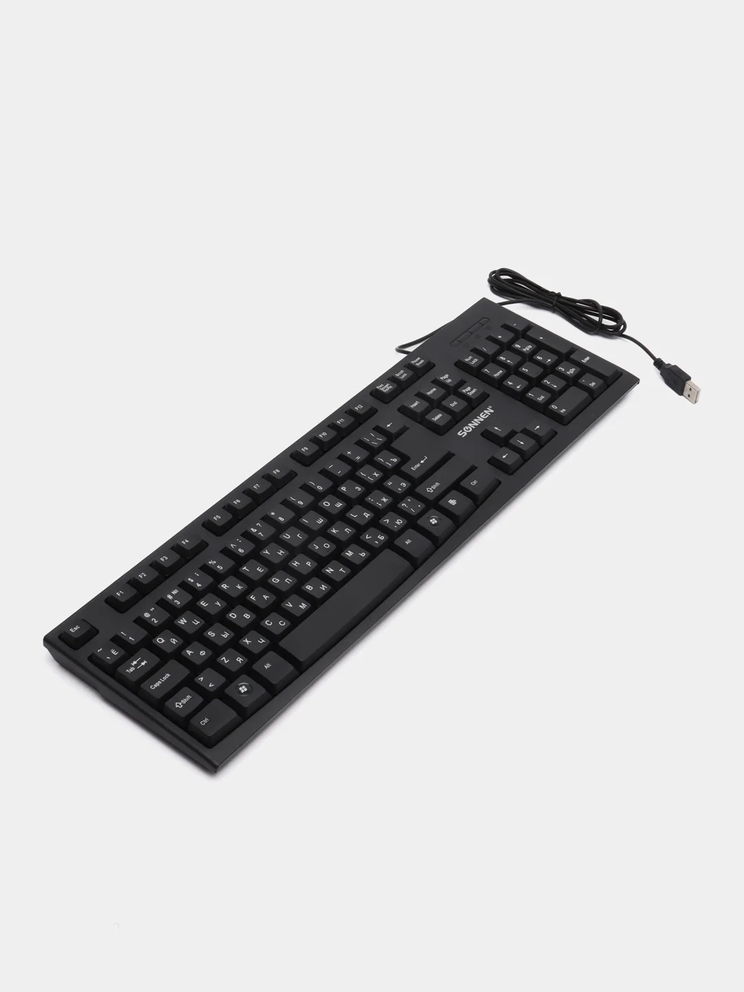 Клавиатура проводная Sonnen Kb-330,usb, 104 клавиши, классический дизайн, черная, 511277