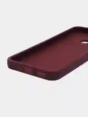 Бордовый чехол матовый для Infinix Hot 12 Play, пластиковый, полупрозрачный, с глянцевой рамкой
