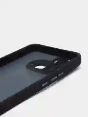 Черный чехол матовый для Infinix Hot 12 Play, пластиковый, полупрозрачный, с глянцевой рамкой