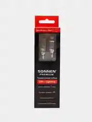 Кабель Usb 2.0-Lightning, провод для зарядки 1 м, Sonnen медь, для iPhone/iPad, 513126