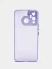 Лавандовый чехол матовый для Infinix Hot 12 Play, пластиковый, полупрозрачный, с глянцевой рамкой