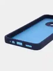 Синий чехол матовый для Infinix Hot 12 Play, пластиковый, полупрозрачный, с глянцевой рамкой