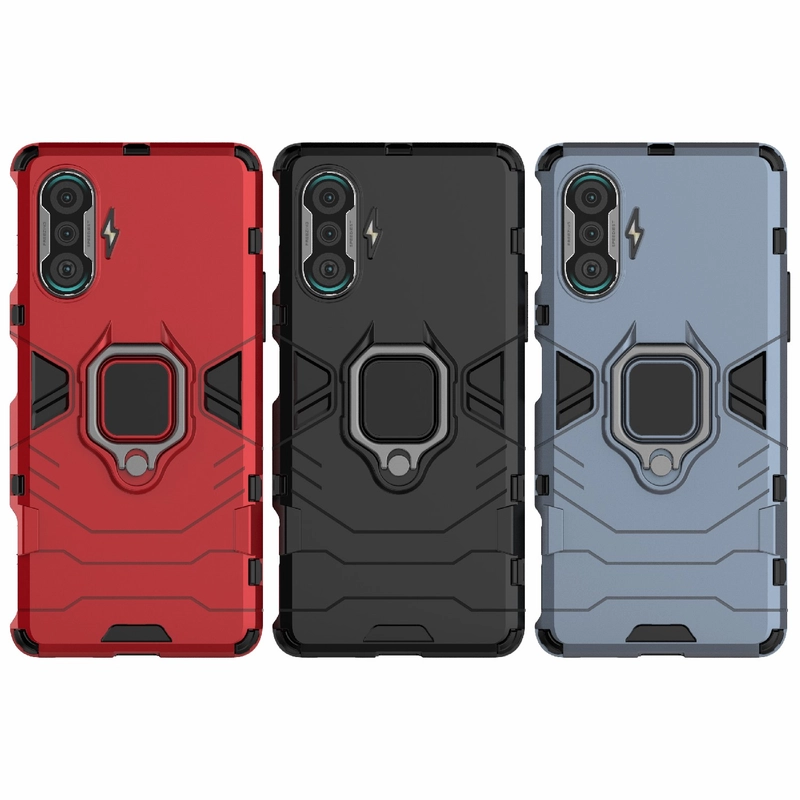 Чехол противоударный с кольцом-держателем на Xiaomi Poco F3 GT (Сяоми Поко Ф3 ГТ)