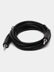 Кабель Jack 3.5 mm M-M, шнур 1,5 м, Sonnen, для передачи стерео-аудио, черный, 513119