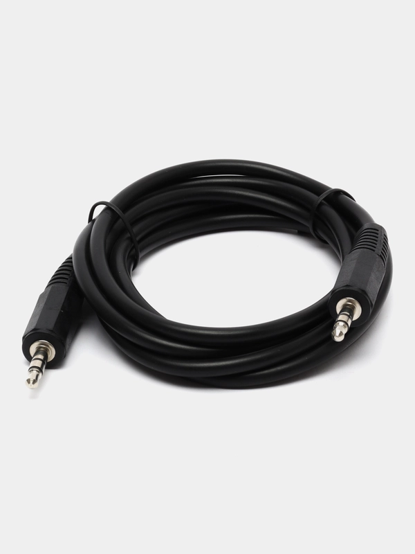 Кабель Jack 3.5 mm M-M, шнур 1,5 м, Sonnen, для передачи стерео-аудио, черный, 513119