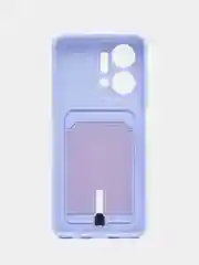 Лавандовый чехол для Huawei Honor X7a (Хуавей Хонор Х7а) силиконовый, с карманом для карты