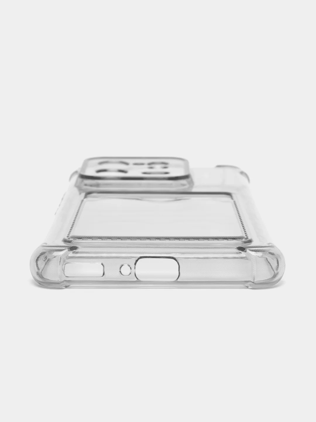 Черный чехол для Xiaomi 13 Pro, Сяоми 13 Про прозрачный, с карманом для карты