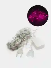 Розовый светодиодная новогодняя гирлянда нить, 10м 100 LED лампочек и 8 режимов