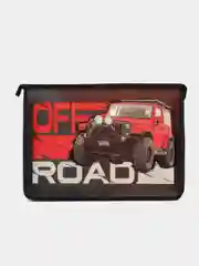 Папка для тетрадей, школы, труда Юнландия А4, 1 отделение, на молнии, Offroad, 271083