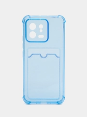 Чехол для Xiaomi 13, Сяоми 13 прозрачный, с карманом для карты