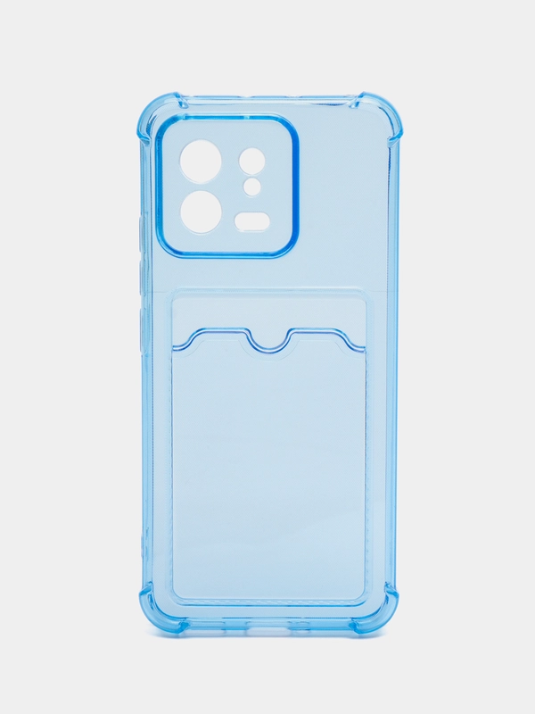 Чехол для Xiaomi 13, Сяоми 13 прозрачный, с карманом для карты