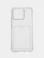Прозрачный чехол для Xiaomi 13, Сяоми 13 прозрачный, с карманом для карты