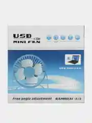 Черный вентилятор USB настольный в металлическом корпусе