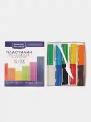 Пластилин классический для лепки для школы и сада Brauberg, 10 цветов, стек, 106503