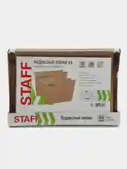 Подвесные папки для бумаг и документов А4 до 80 листов комплект 10 штук Staff, 270932