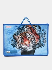 Папка-сумка портфель для документов на молнии с ручками Пифагор А4, Wild cat, 270864