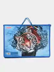 Папка-сумка портфель для документов на молнии с ручками Пифагор А4, Wild cat, 270864