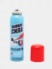 Убойная сила Maximum, от комаров, клещей, мошки, слепней, блох в аэроз упаковке, 150 см3
