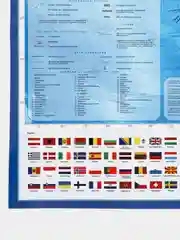 Карта мира политическая настенная, на стену 101х70 см, 1:32М интерактивная Brauberg 112381