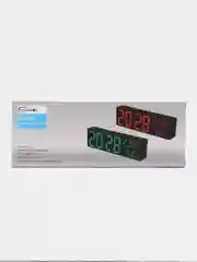 Черный электронные часы настольные "Космос", светодиодные