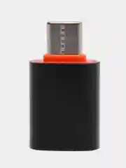 Черный адаптер-переходник с USB 3.0 отг на Type-C для мобильных устройств, планшетов, компьютеров