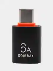 Черный адаптер-переходник с USB 3.0 отг на Type-C для мобильных устройств, планшетов, компьютеров