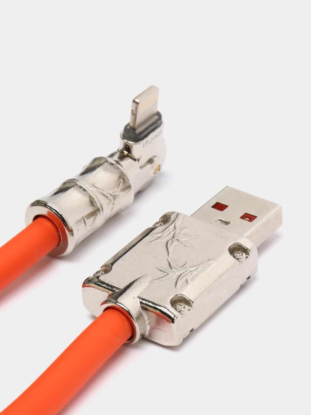 Оранжевый кабель для быстрой зарядки iPhone Lightning, USB - Type-C, тайп си, зарядка для телефона