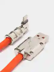 Оранжевый кабель для быстрой зарядки iPhone Lightning, USB - Type-C, тайп си, зарядка для телефона