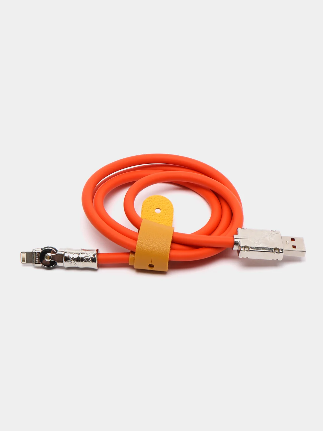 Оранжевый кабель для быстрой зарядки iPhone Lightning, USB - Type-C, тайп си, зарядка для телефона