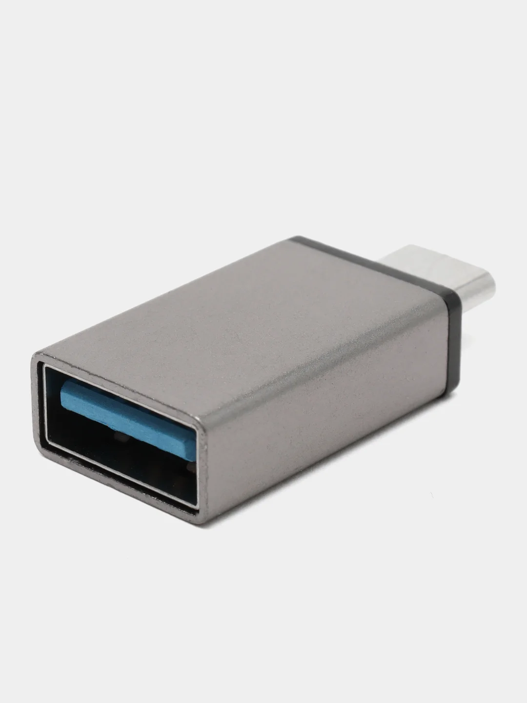 Серый переходник Type-C на USBB 3.0, Otg