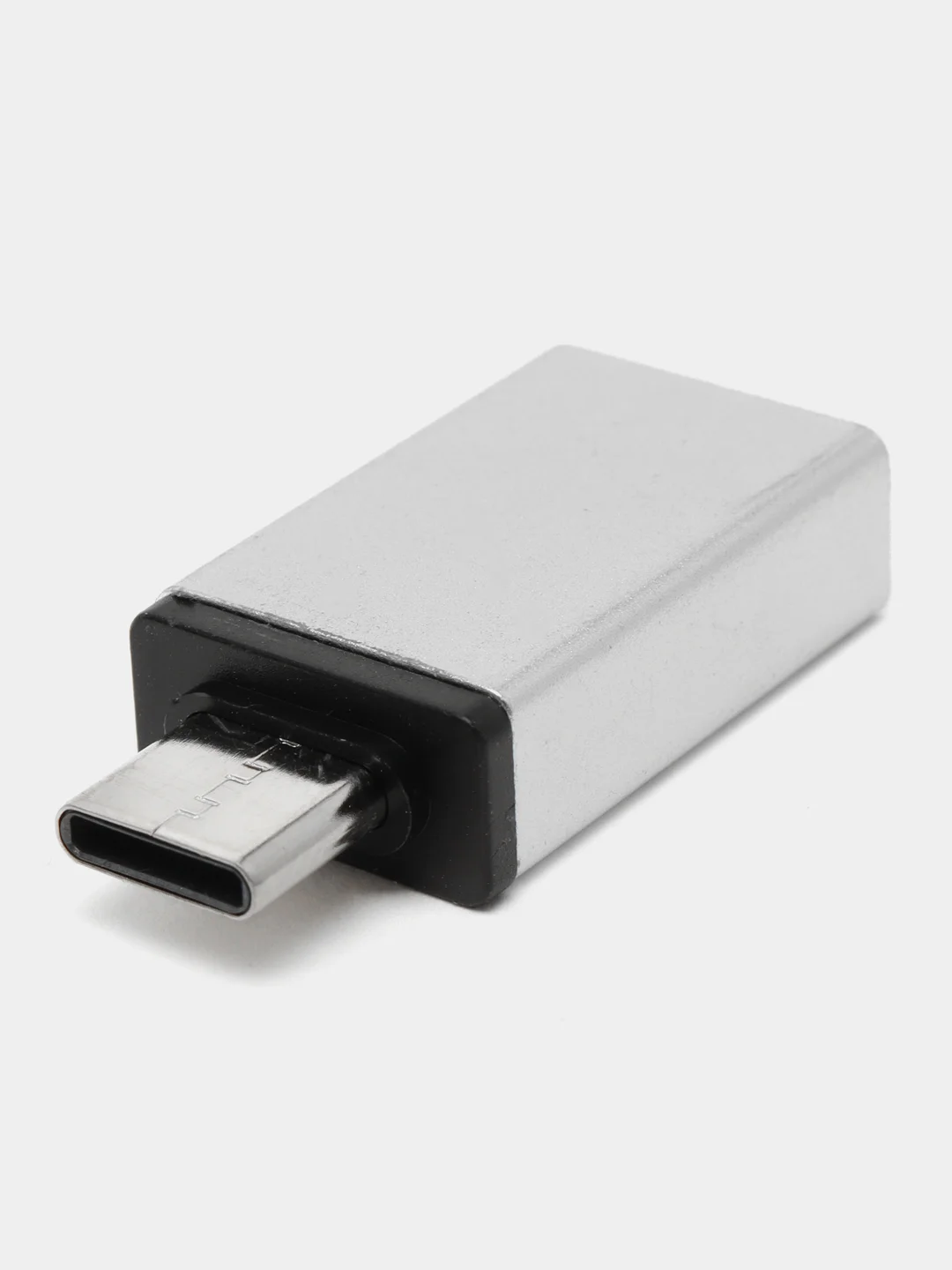 Серебряный переходник Type-C на USBB 3.0, Otg
