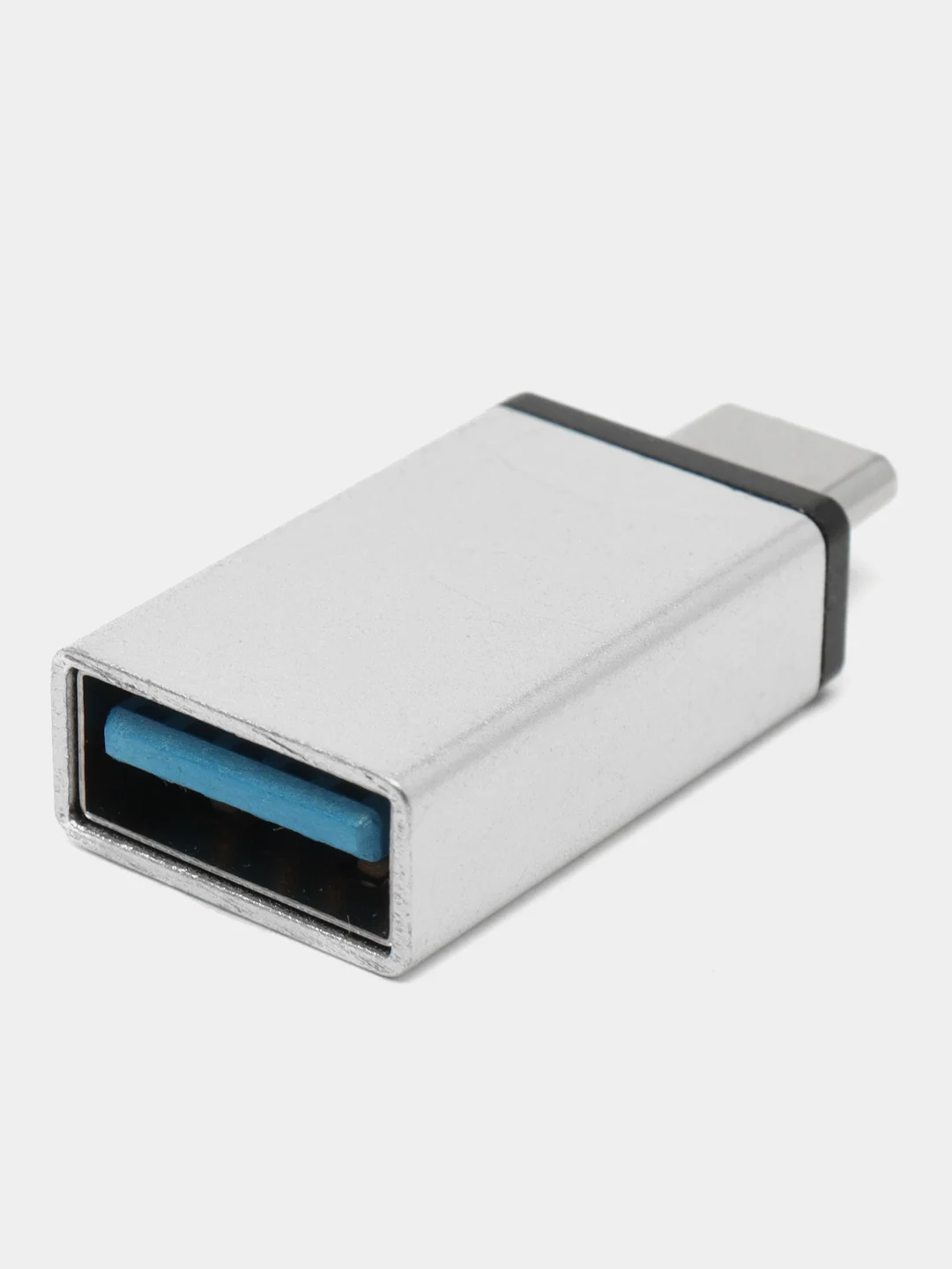 Серебряный переходник Type-C на USBB 3.0, Otg