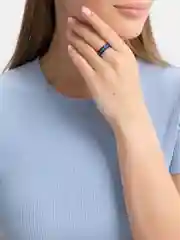 Синий термохромное кольцо, меняющее цвет, стальное