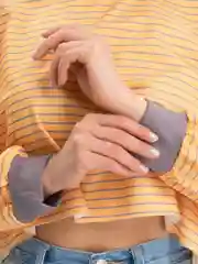 Желтый толстовка женская, свитшот в полоску