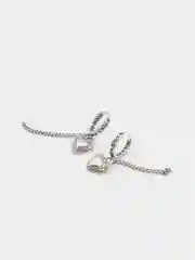 Серьги из серебра 925 пробы с сердцем