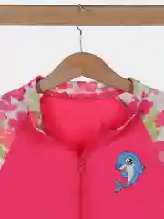 Конфетный купальник детский слитный солнцезащитный, костюм купальный с шапочкой