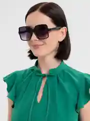 Угольный солнцезащитные квадратные очки
