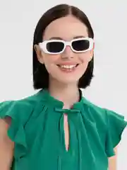 Белый очки солнцезащитные, имиджевые, с чехлом и салфеткой