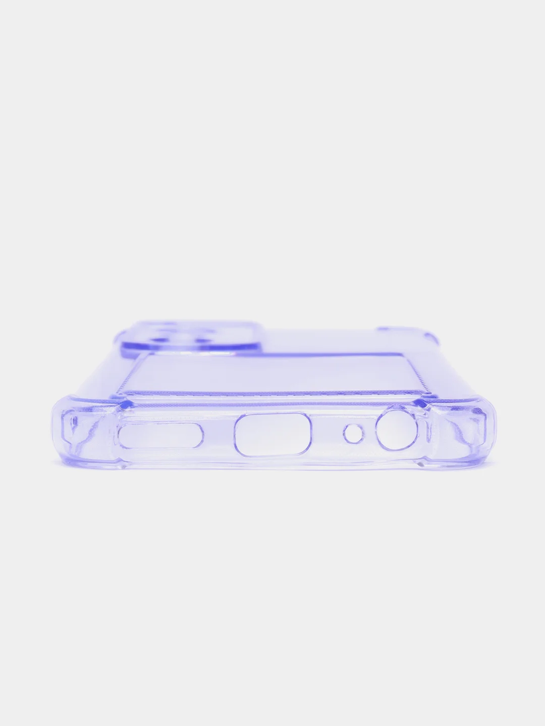 Лавандовый силиконовый чехол для Tecno POP 6 Pro (Техно Поп 6 Про), с карманом для карт, прозрачный