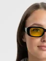 Желтый прямоугольные солнцезащитные очки