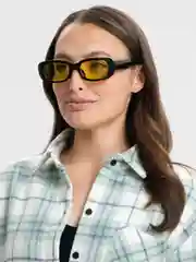 Желтый прямоугольные солнцезащитные очки