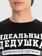 Багровый футболки, с принтом