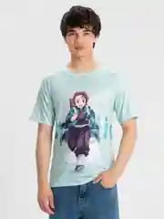 Мятный футболка мужская Аниме с принтом, 3D