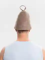 Шапка для бани тёмная