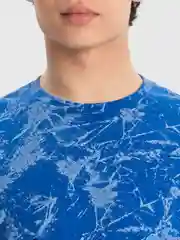 Индиго футболка мужская, с принтом, хлопок