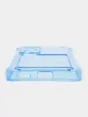Голубой чехол для Xiaomi 12 Lite / Сяоми 12 Лайт прозрачный, с карманом для карты