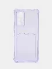 Лавандовый чехол для Xiaomi 12 Lite / Сяоми 12 Лайт прозрачный, с карманом для карты
