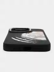 Оранжевый чехол iPhone 14 Pro, 14 Pro Max плотный, с рисунком и мягким подкладом