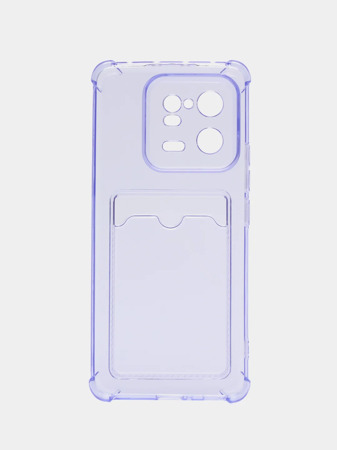 Лавандовый чехол для Xiaomi 13 Pro, Сяоми 13 Про прозрачный, с карманом для карты