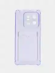 Лавандовый чехол для Xiaomi 13 Pro, Сяоми 13 Про прозрачный, с карманом для карты